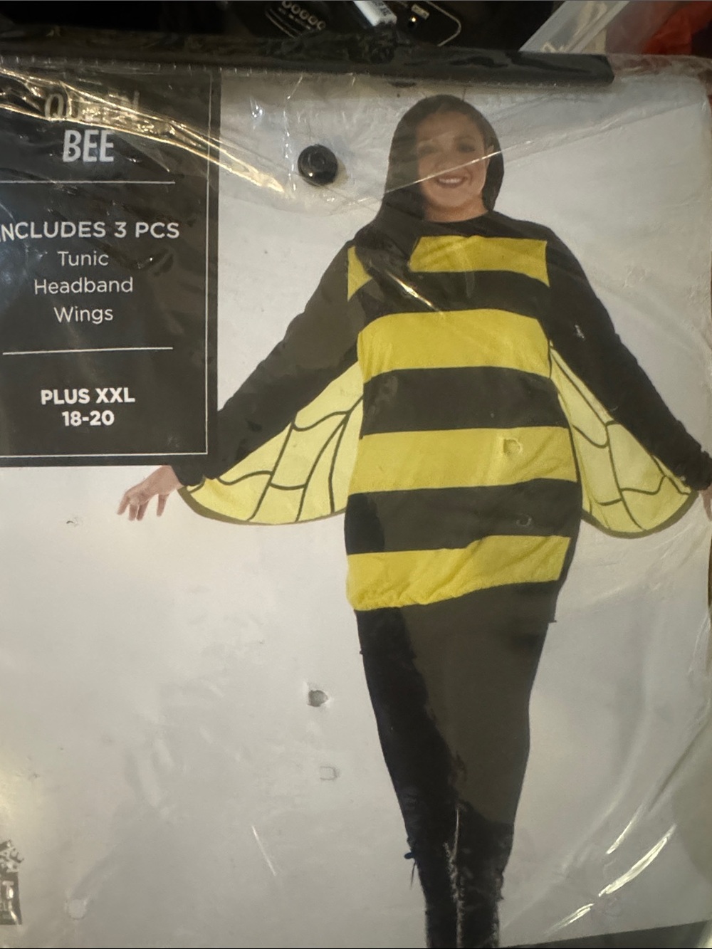 Queen Bee Maternity Yellow and Black Bee Tunic with Wings